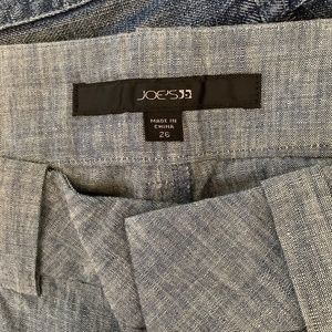 Joes Chambray Pants Women's 26 Wide Leg Light Weight Blue Mid Rise Casual